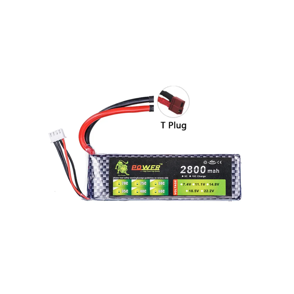 Akumulator Lipo 2S 3S 4S 1500mah 2200mAh 2800mah 4200mah 5200mah Do zabawek RC Samochód Łodzie Drone Części zamienne Akumulator 7.4V 11.1V 14.8V