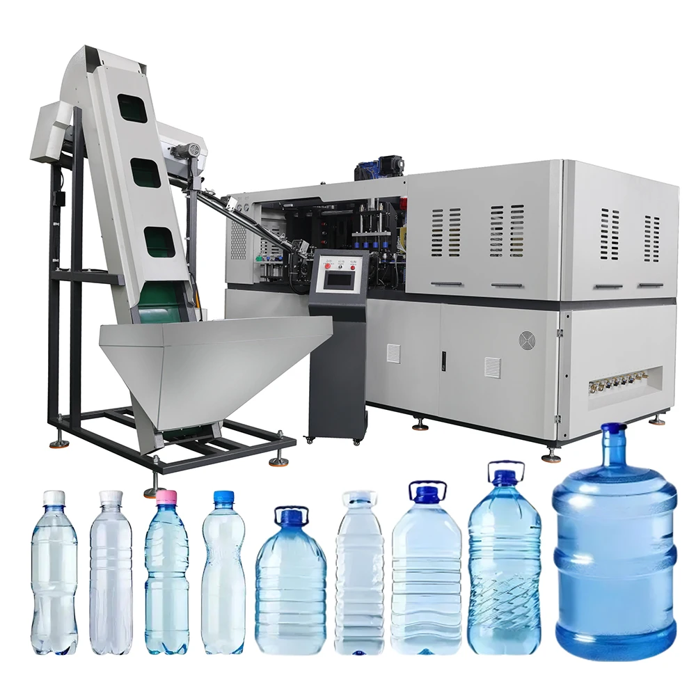 YG 2L Mitsubishi PLC Automatic PET Blow Molding Machine With SMC Valves 8000kN Clamping Force
