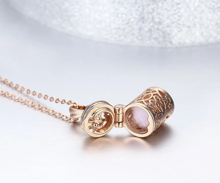 Gold Farbe Filligree parfüm Cut Out Flasche Ätherisches Öl Diffusor Halskette Frauen Pingente Chocker Halsketten & Anhänger Schmuck – Detail 30