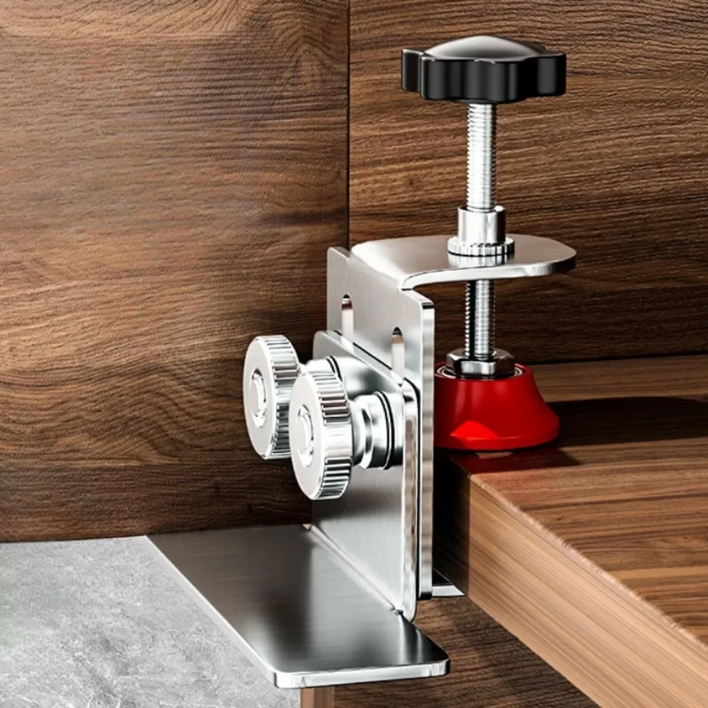 Stainless Steel Cabinet Door Mounting Jig Cabinet Door Installation Quick Positioning Installation Bracket Woodworking Tools