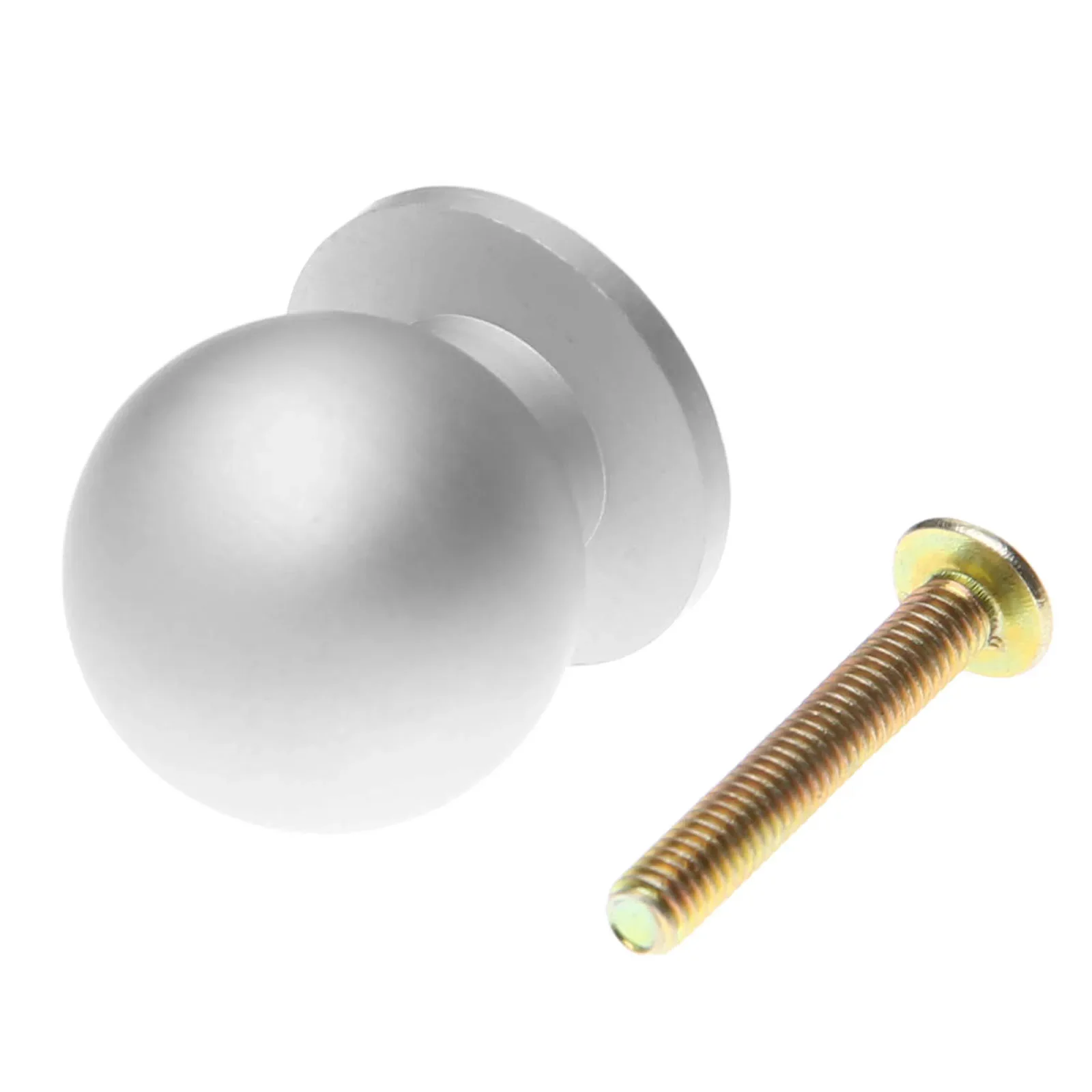 1Pc Aluminium Alloy Simple Round Ball Door Handles Furniture Kitchen Cabinet Knobs Wardrobe Cupboard Dresser Drawer Pulls Handle