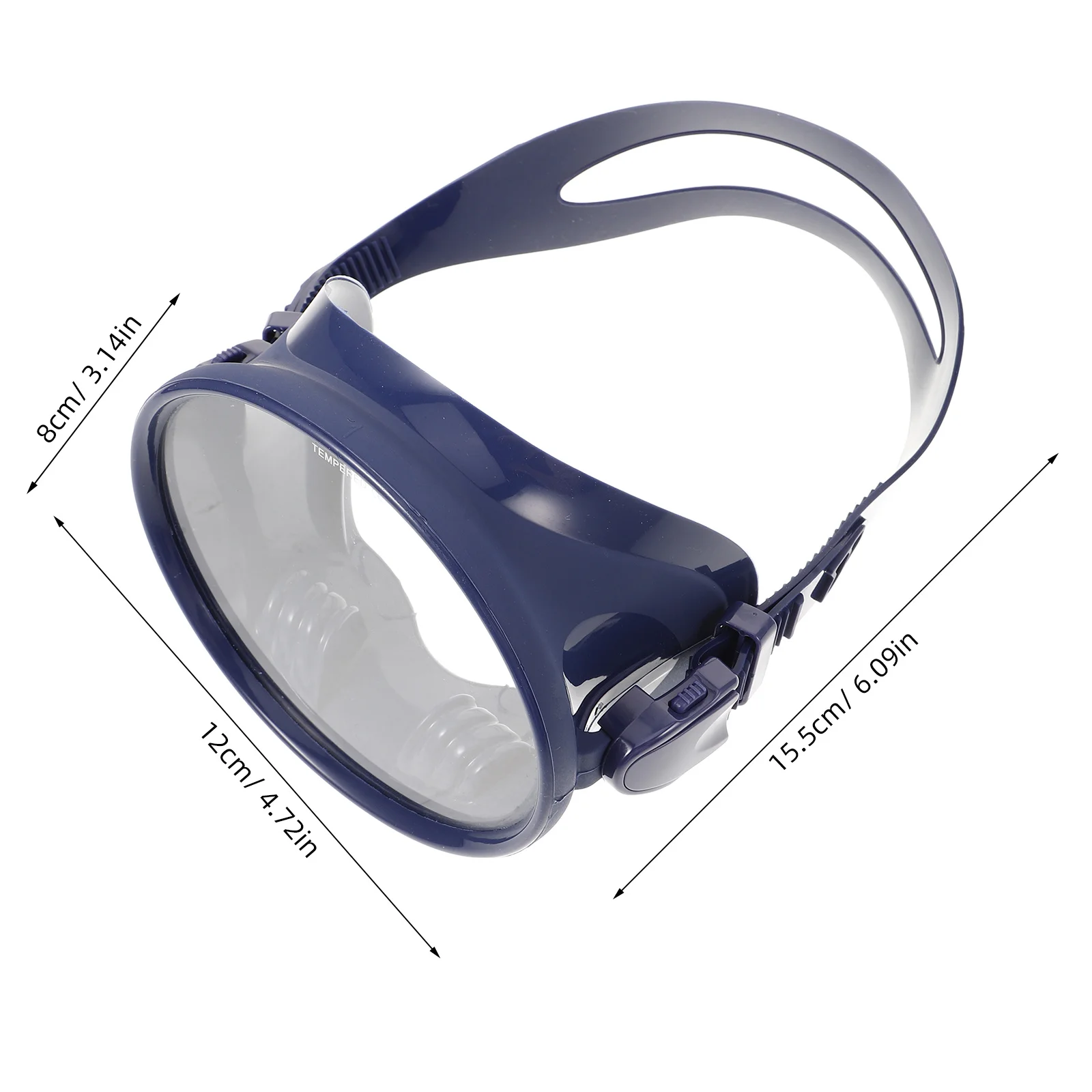 نظارات سباحة للجنسين بإطار كبير رؤية واضحة ومضادة للضباب وحزام قابل للتعديل وواقي عين السباحة المحمول للبالغين #2