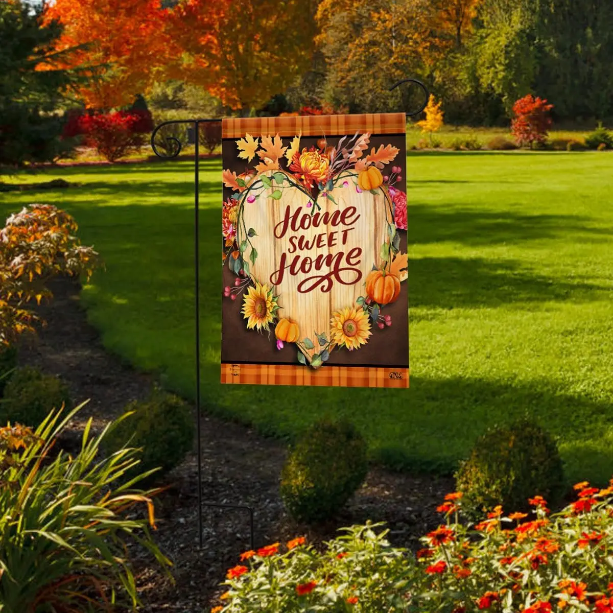 Fall Home Sweet Home Double Sided Garden Flag 18