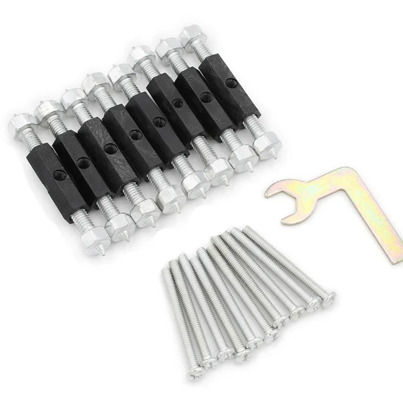 10pcs Wall Switch Socket Cassette Repairer Adjustable Cassette Screws Support Rod with Wrench 86/118 Type Electrical Accessories