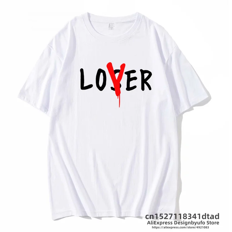 Loser Lover koszulka damska z krótkim rękawem kobieta t-shirty Harajuku lato koreański modne t-shirty dla kobiet mężczyzn topy