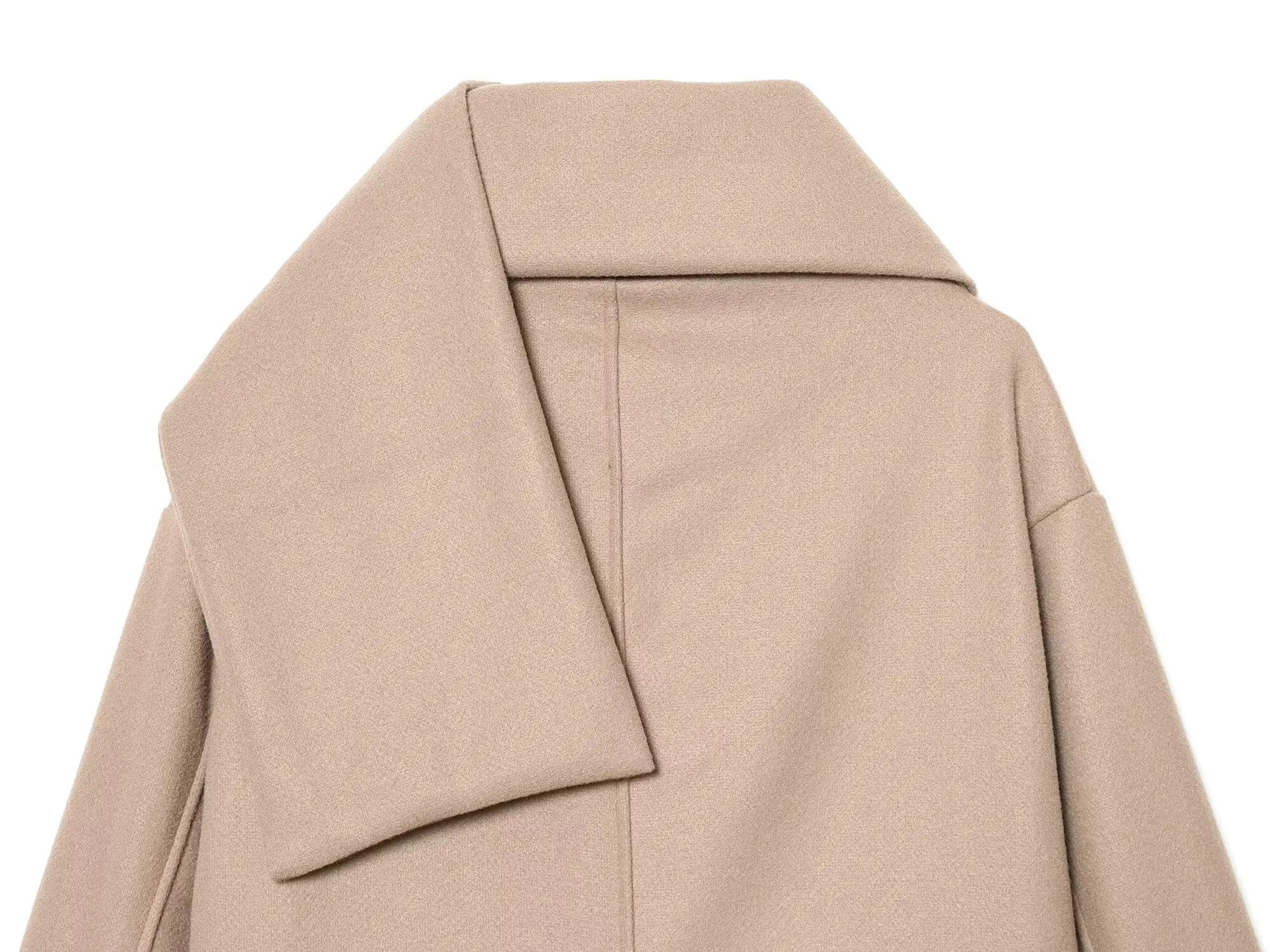 BSAY Französischer Minimalistischer Damenmantel mit einteiligem Schal-Kragen, Rundhalsausschnitt, einreihig, mit Taschen, für den Alltag im Herbst und auf Reisen. – Detail 22