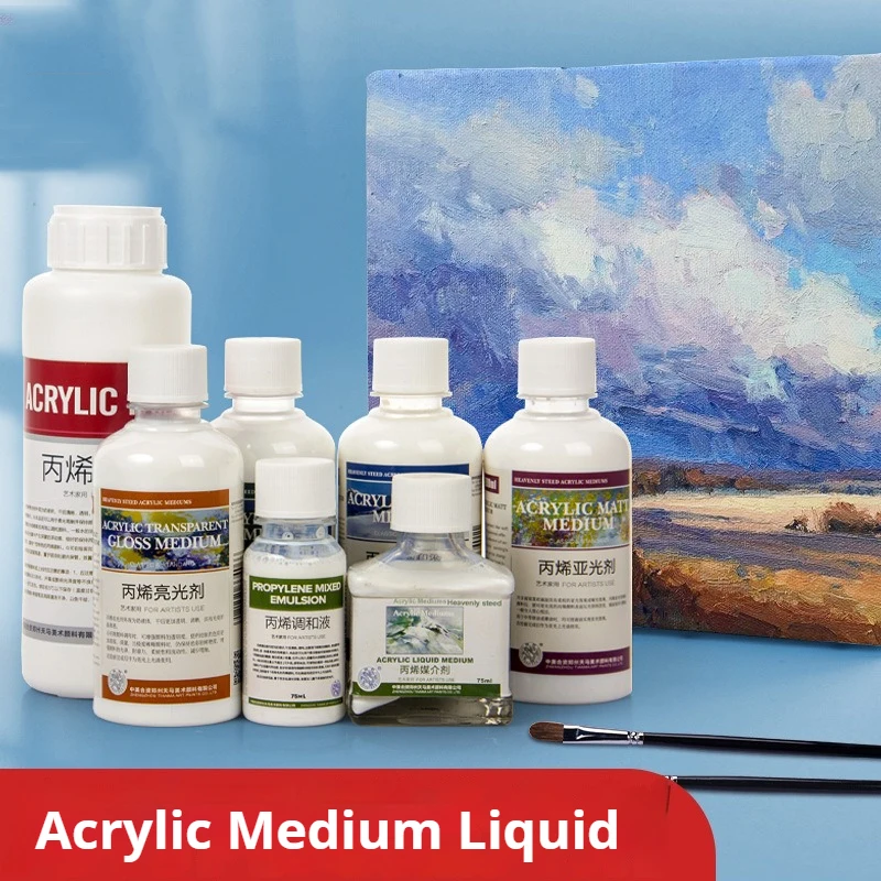 100/280 ml Acrylic Paint Special Blend Liquid Acrylic Fluid Medium Paint Thinner Gloss Matte Painting Art Acrylic Paint Thinner