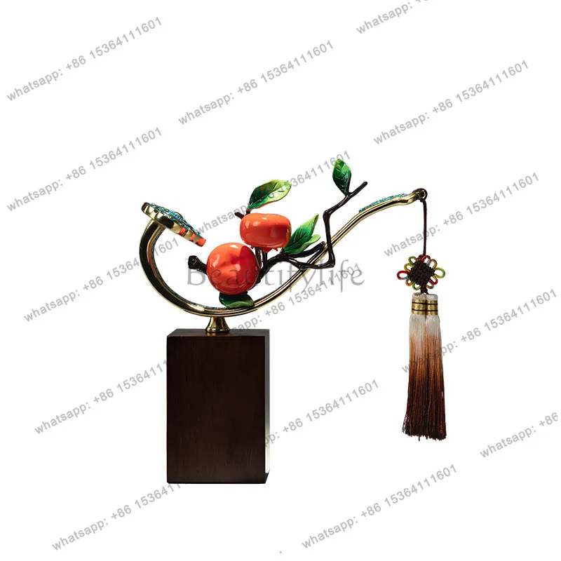 

New Chinese style persimmon ornament gourd attracting wealth entrance high-end decoration
