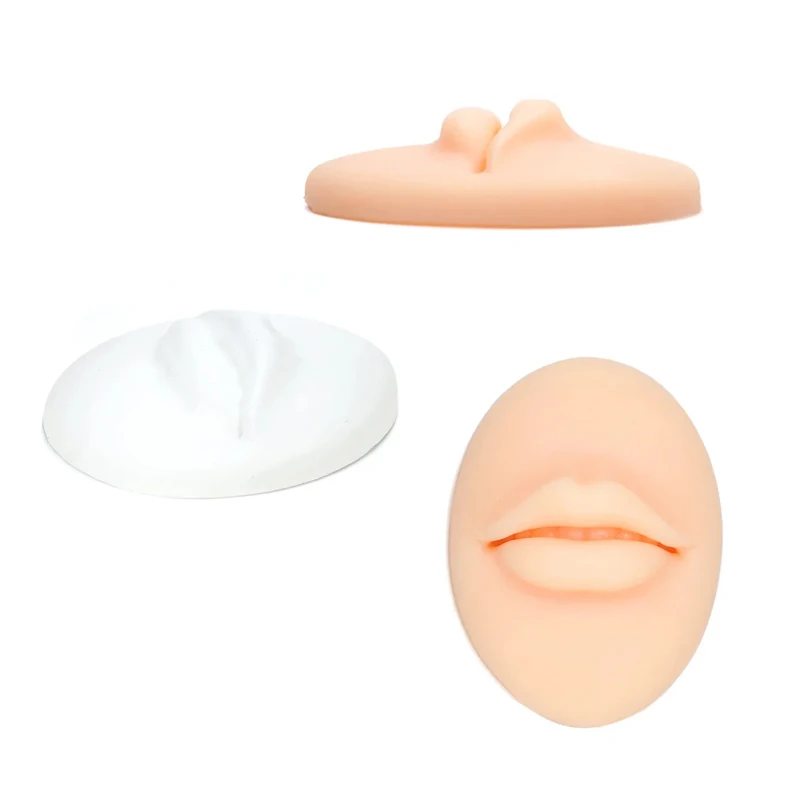 

1pcs Microblading Reusable 3D Silicone Lip Skin Practice Solid for PMU Beginner Training Tattoo Permanent Makeup Accessories