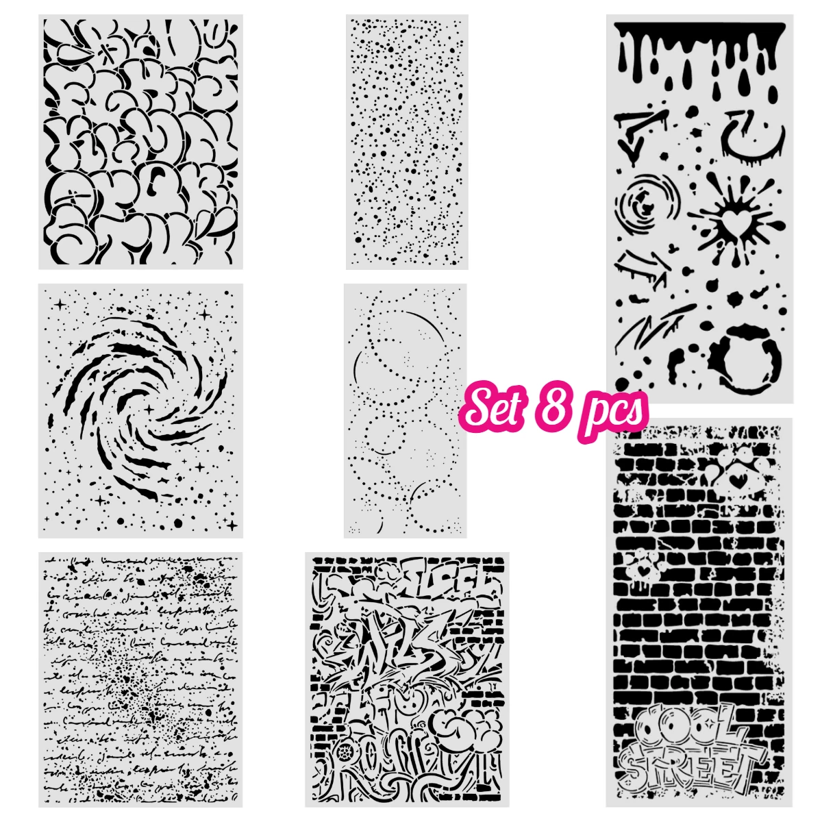 Handwriting Pop Art Graffiti Spots Pattern Cool Street Bricks Metal Cutting Dies Stencil Scrapbook Diary Decoration October 2026