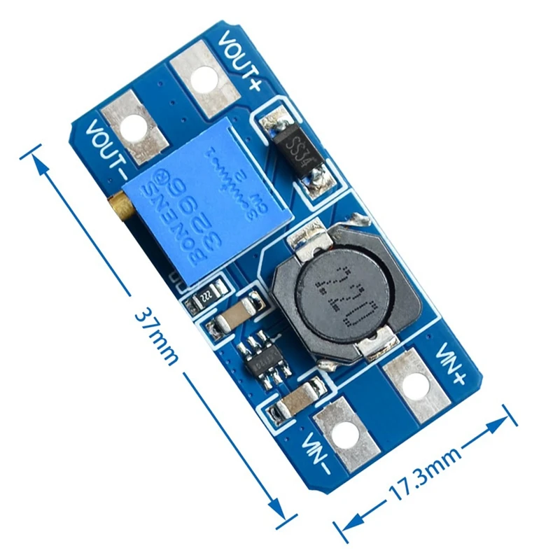 10 Buah, MT3608, Set Konverter DC-DC Kit Set Regulator Peningkat Modul Daya USB, 2V-24V Hingga 5V-28V, Output 2A, Micro-usb