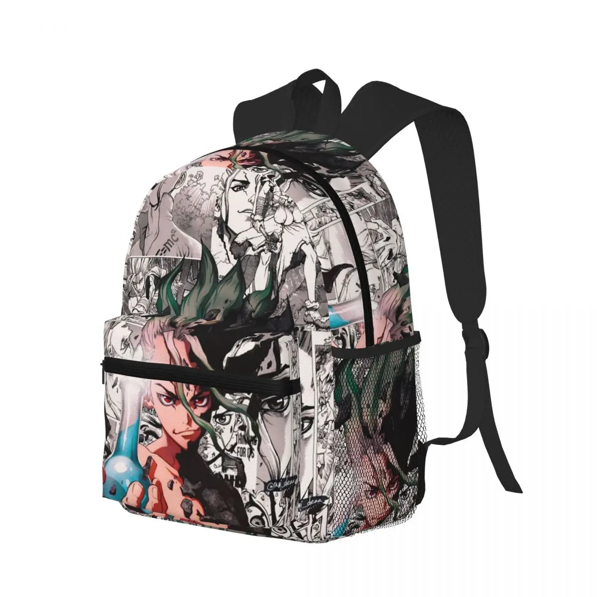 Senku Ishigami Dr Stone Apan Anime Student Backpack School Bag Hiking Travel Daypack for Men Women Bookbag Shoulder Bags