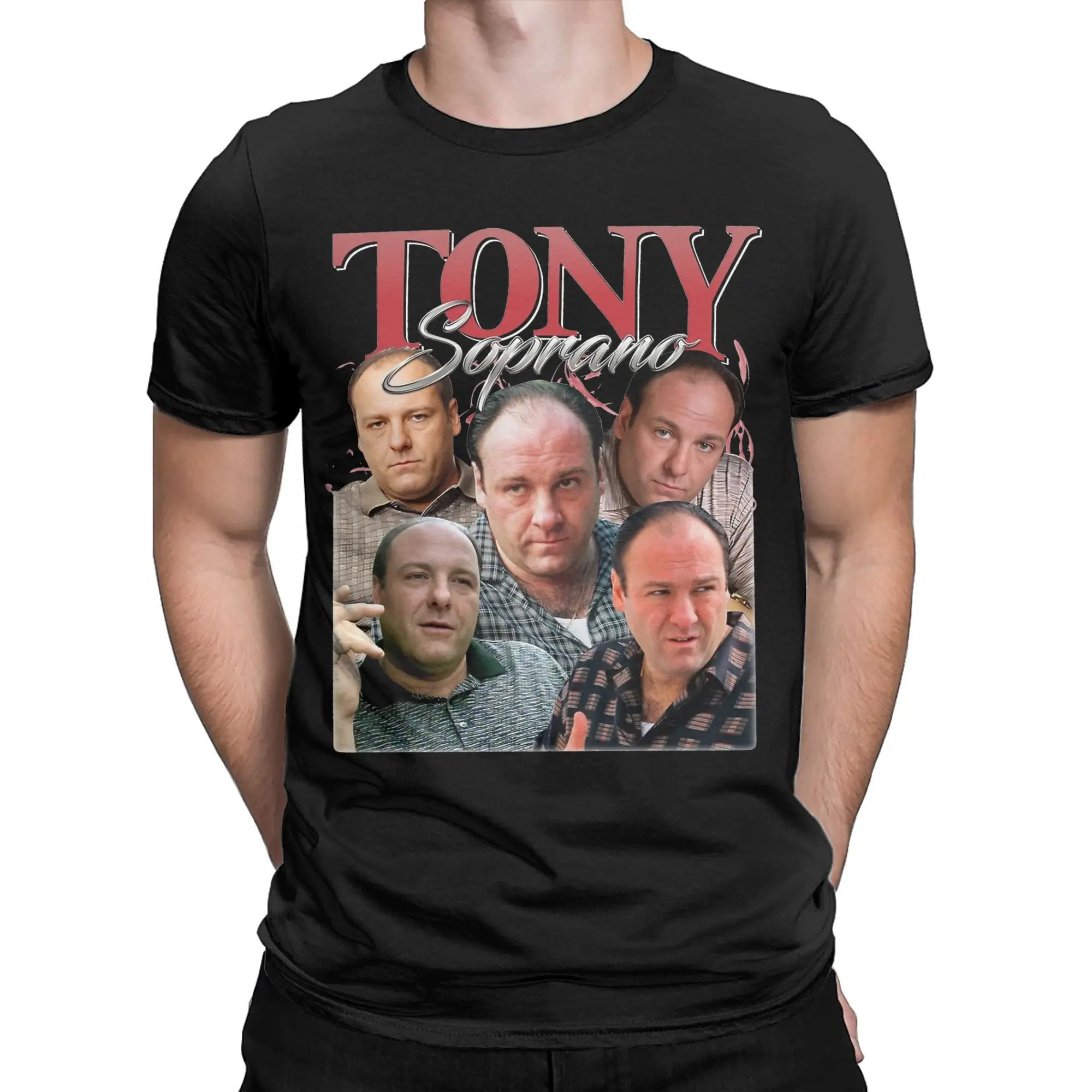 Tony Soprano The Emotions Vintage  T-Shirts for Men Women  Leisure 100% Cotton Tee Shirt Round Neck T Shirt Plus Size Clothing