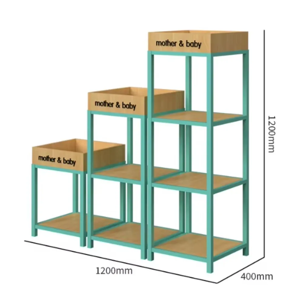 단면 아일랜드 선반 진열대 (유아용 분유, 아동복, 기저귀, 장난감, 슈퍼마켓 선반용)