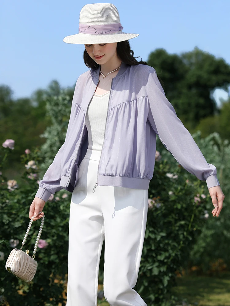 I BELIEVE YOU Soft Texture Thin Women Short Jacket Baseball Uniform 2024 Spring New Casual Free Fashion Woman Clothes 2241185635