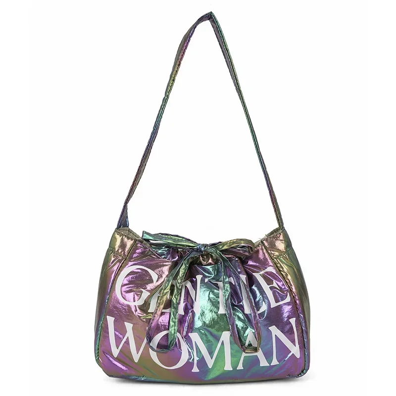 

Модная женская сумка на плечо с буквами, сумка для подмышек, ультра легкая тканевая сумка, большая вместительная повседневная сумка через плечо