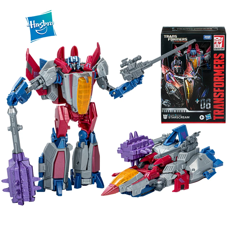 In Voorraad Hasbro 18Cm Originele Actie Figuur Transformatoren Studio Serie Voyager Wfc Ge06 Starscream Model Speelgoed Geschenken Hobby