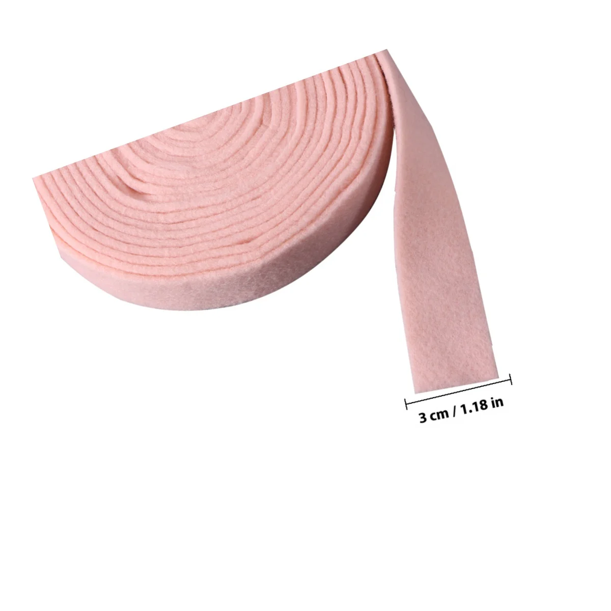 شريط من اللباد الصوفي بطول 5 أمتار، لون وردي، قابل للتحلل الحيوي للمشروعات اليدوية، زينة شجرة الكريسماس، أكاليل مزينة بالأقواس #2
