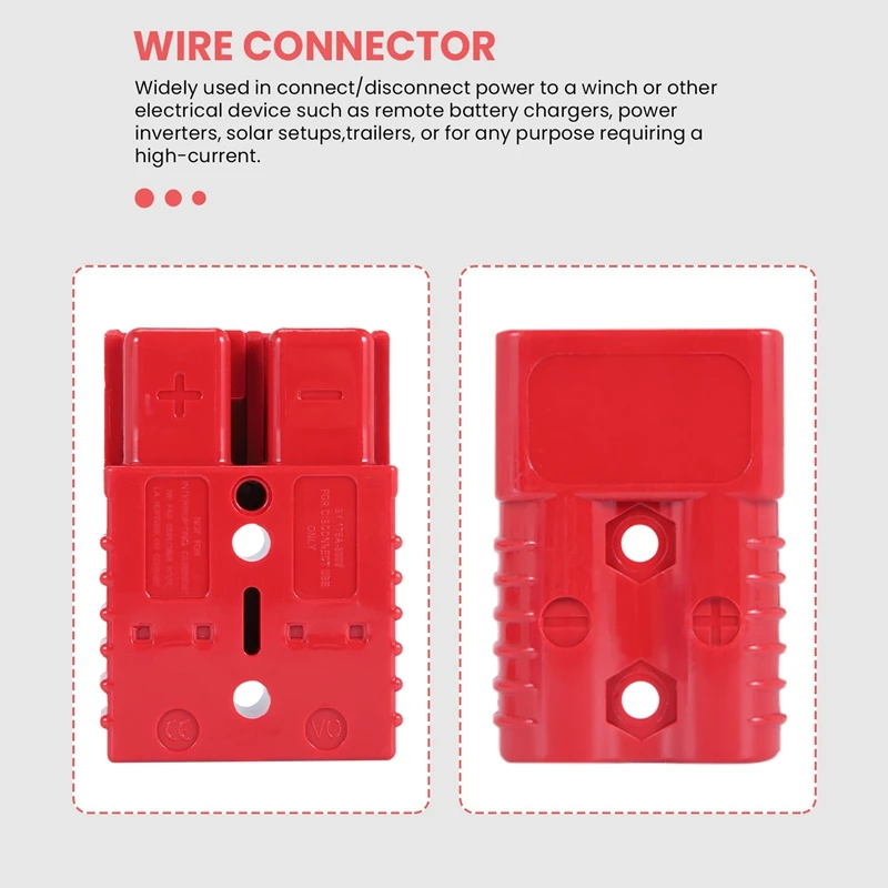 4Pcs 2-4 AWG 175A Battery Power Connector 12-36V Cable Quick Connect Disconnect Kit For Car Bike ATV Winch Trailer