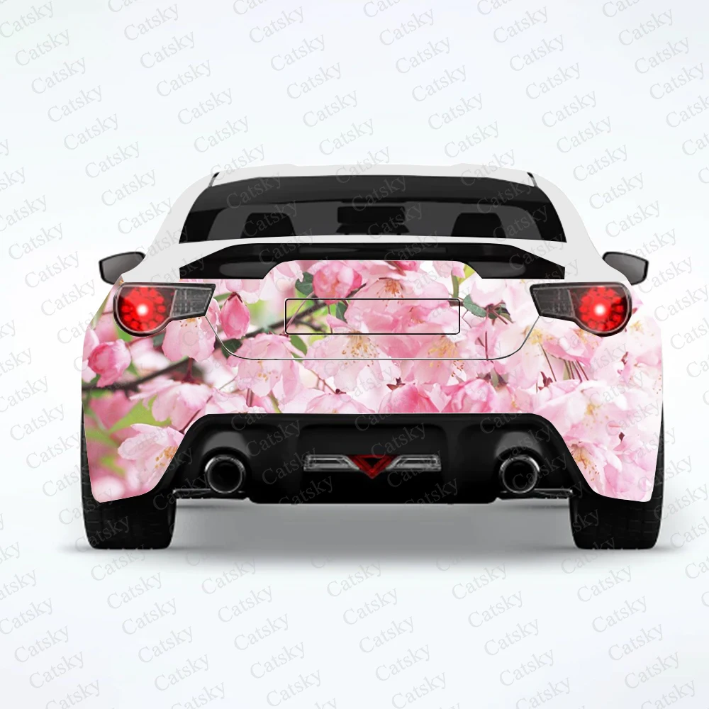 

Cherry blossom pattern car sticker rear car rear tail modification custom suitable for SUV car truck packaging sticker decal