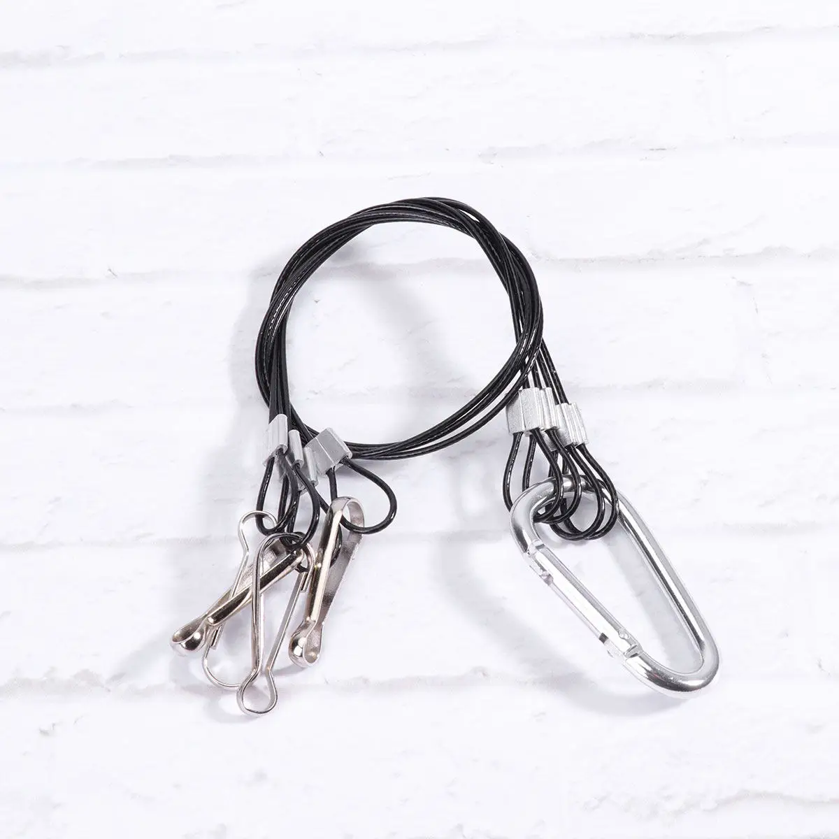 

4Pcs Grow Light Hanging Wire Steel Rope 1.5mm Thick 400Mm Long Plant Light Hangers Hydroponics Kit LED Aquarium Tank Support