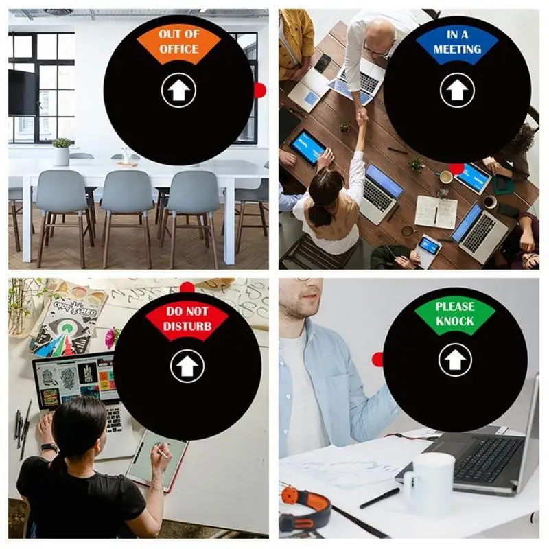 الاكريليك لا تزعج علامة للتغيير 4 ولايات 5 بوصة مشغول تسجيل لوحة الباب علامة الخصوصية عجلة لغرفة اجتماعات المكتب المنزلي
