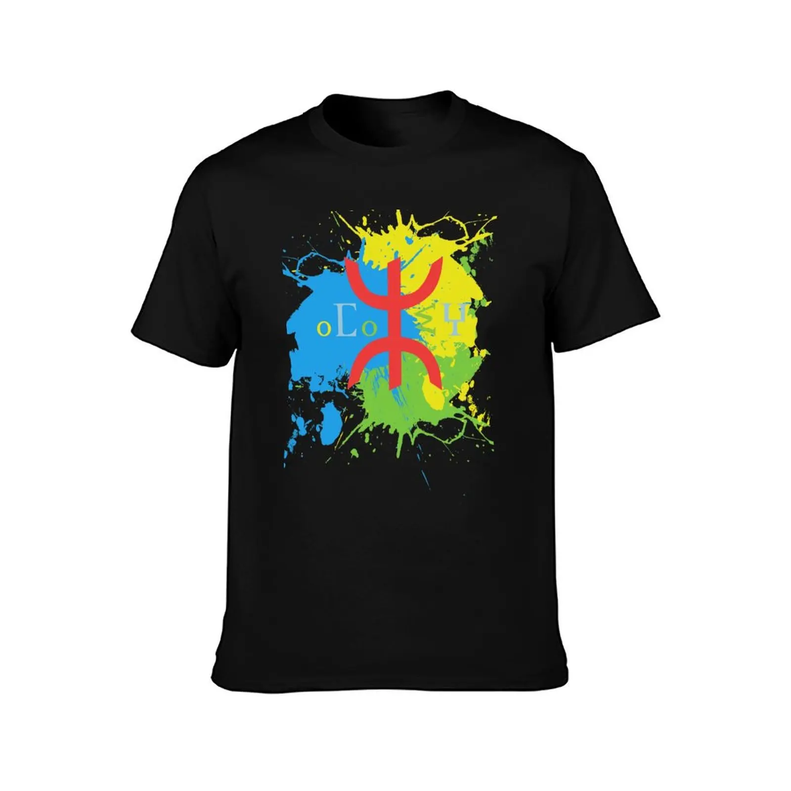 Amazigh Flag Splash Art Design T-Shirt Construction Work Tee Shirt