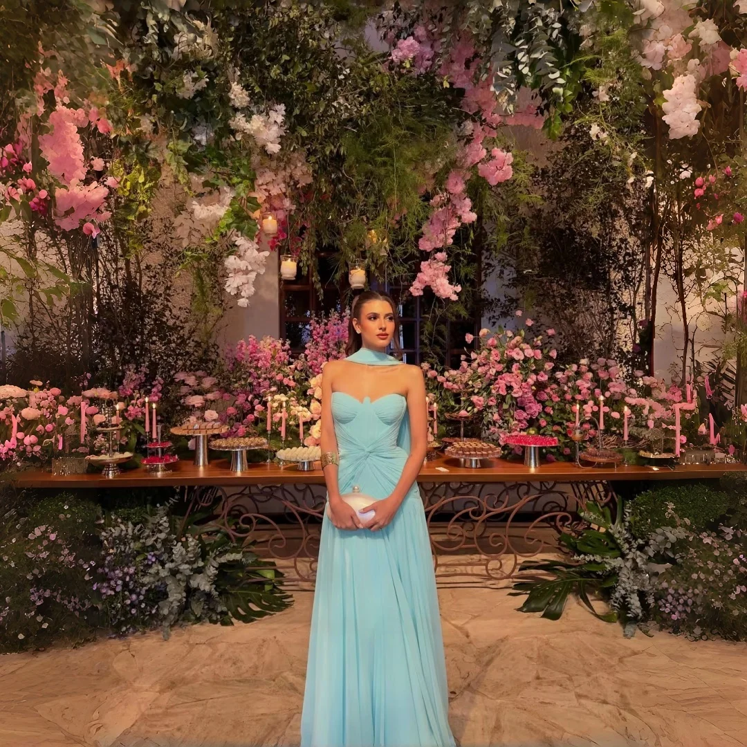 Chiffon Ärmellose Ballkleider 2026 Sweetheart Meerjungfrau Abendkleid Lange Roben Robe De Soirée Maßanfertigung ﻿ – Detail 11