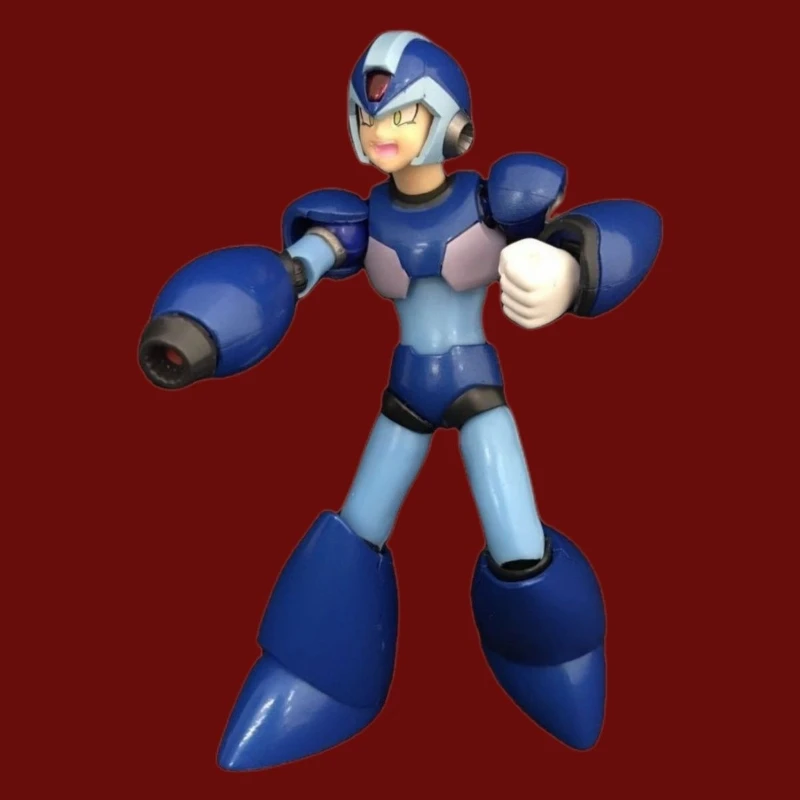 ฟิกเกอร์แอคชั่นแบบข้อต่อคุณภาพสูงในกล่อง: รุ่นการ์ตูนของเมก้าแมน หุ่นยนต์ฮิวแมนนอยด์อัจฉริยะสูง ของสะสม