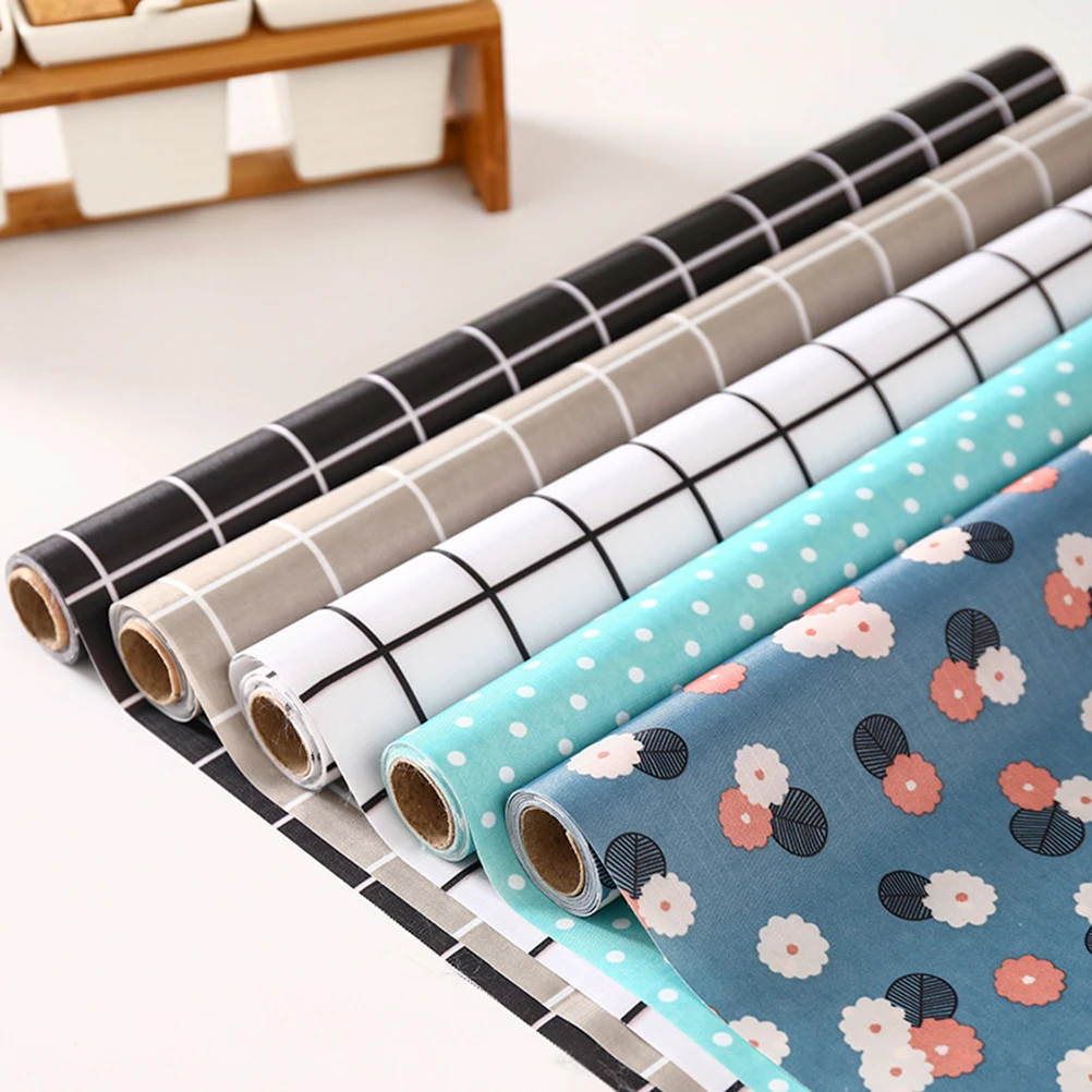 

HeatInsulation AntiOil Waterproof Kitchen Mats Cuttable Pads For Drawers Cabinets Bedrooms Bathrooms 45x200cm BlackGrid