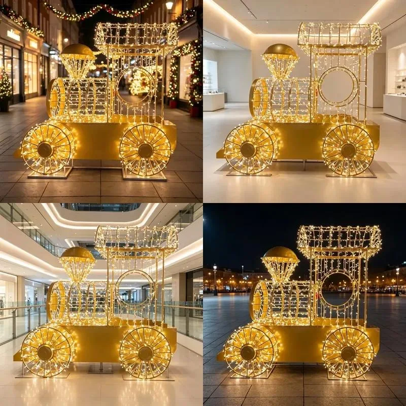 IP65 outdoor custom LED pattern sculpture light acrylic frame landscape festival decoration urban festival light show