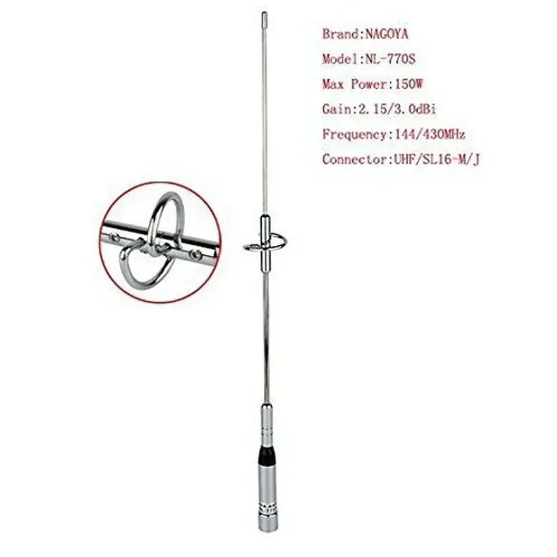 New Nagoya NL-770S Dual Band VHF/UHF 144/430MHz 150W Car Mobile Ham Radio Antenna for TYT Mobile Car Ham Walkie Talkie 450mm