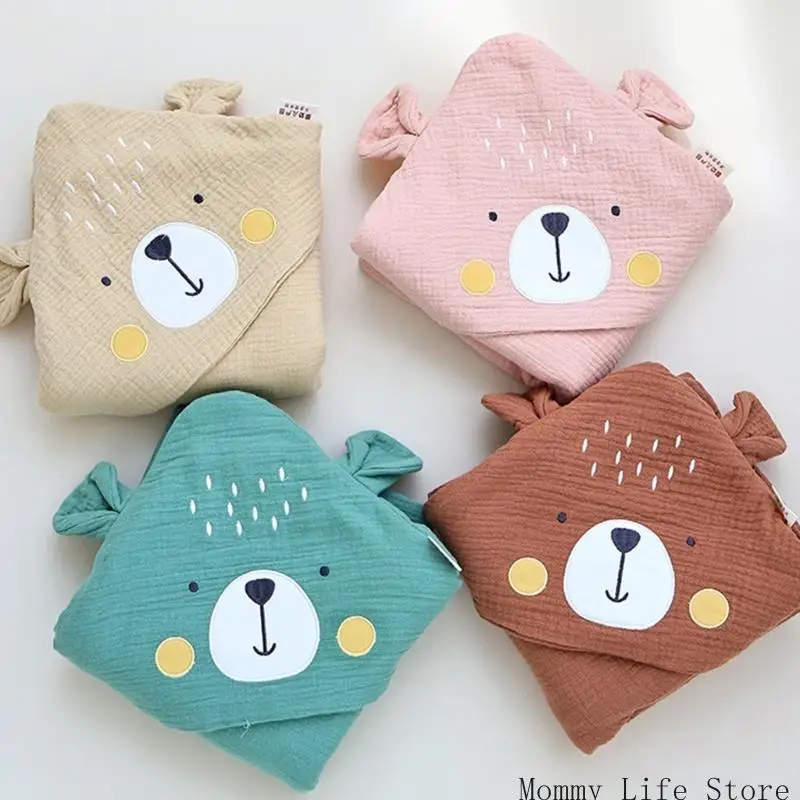 

Soft Cotton Newborn Wrap Blanket Multipurpose Baby Towel Wrap Infant Wrapping Cloth For Bathing Sleeping Wrapping