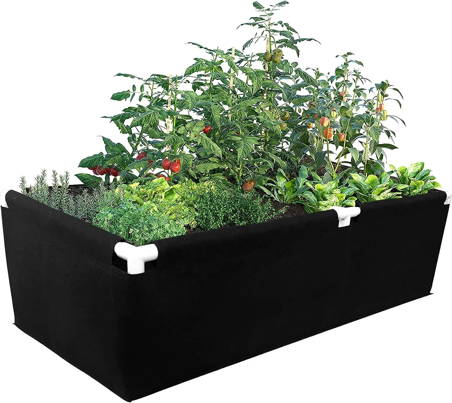 

Garden Felt Divided Planting Bed Felt Grow Bag Planter Pot Square Planting Container for Plants,Flowers,Vegetables