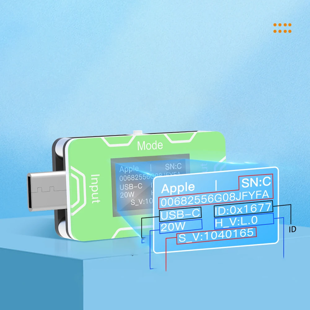 For OLED Display Charger Tester for Fast Charging Voltage Current Power Measurement Compatible with Multiple Devices