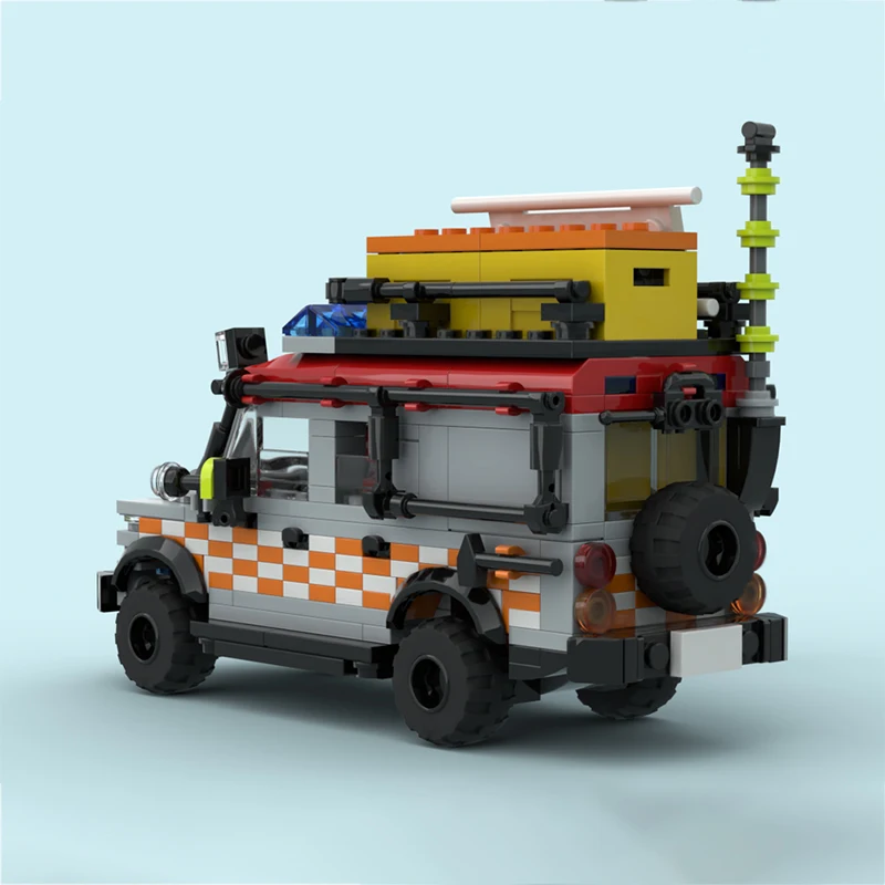 Velocidade hypercar modelo moc tijolos de construção veículo resgate montanha tecnologia modular presentes feriado montar crianças brinquedos terno