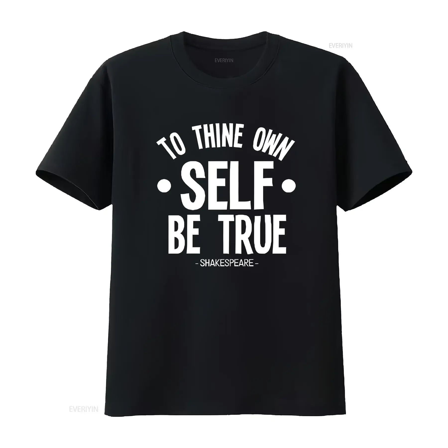 To Think Own Self Be True William Shakespeare T Shirt Small 3XL vintage Washed Unisex Breathable Slightly Stylish Comfortable