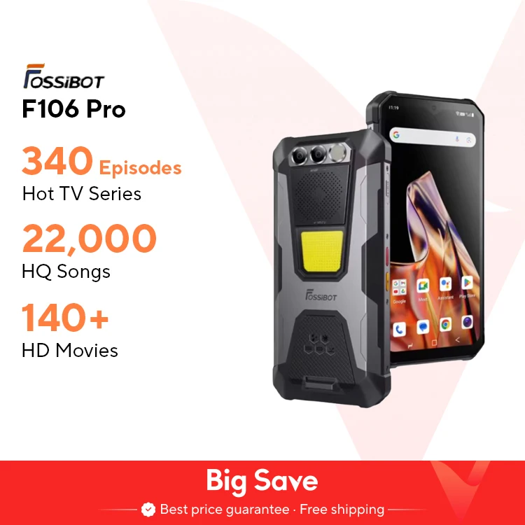 [World Premeire] FOSSiBOT F106 PRO Smartphone resistente 256GB MTK G85 Android 14 12000mAh Teléfono móvil Teléfonos móviles 6,58”FHD+30W