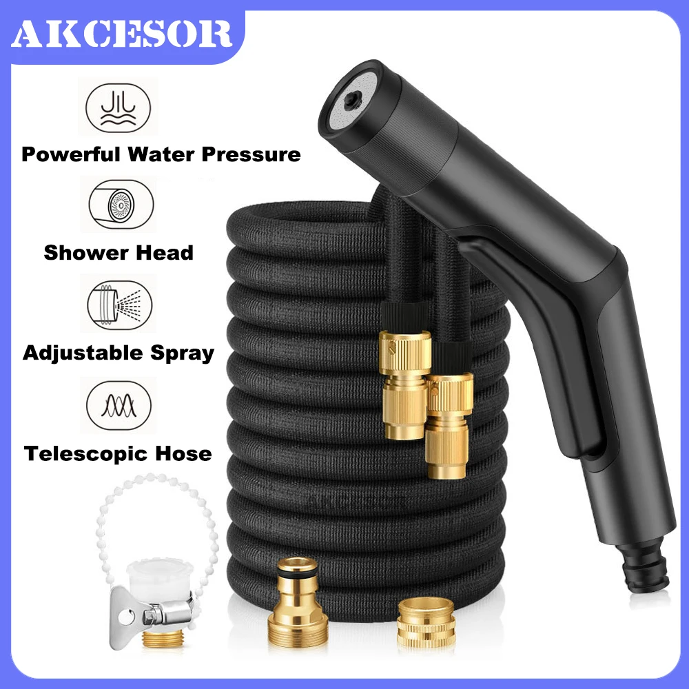 

Водяной пистолет высокого давления для мойки автомобилей, распылительная насадка со шлангом, алюминий премиум-класса для дома, сада, эффективная очистка домашних животных, 2,5 м/5 м/10 м