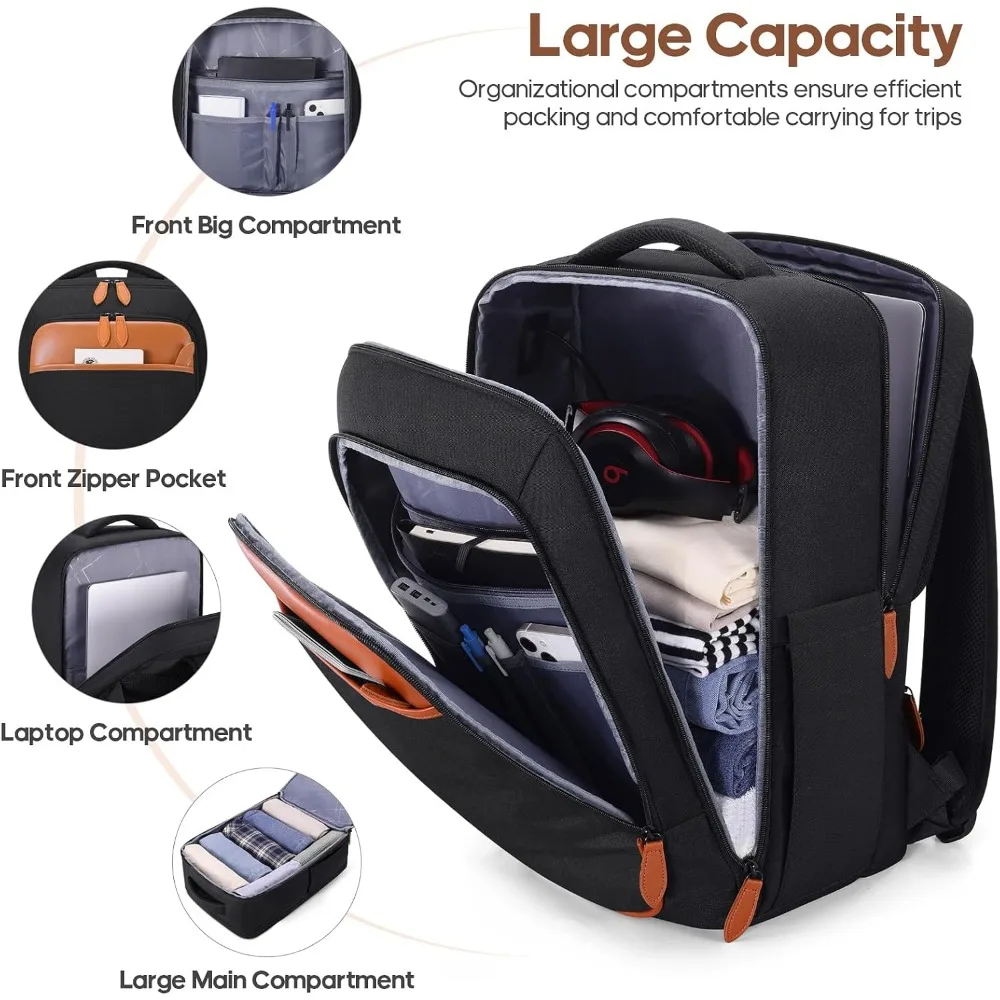 Men's & Women's 20 Inch Hardshell Luggage Set with Backpack, Airline Approved Carry-On 22x14x9 for Travel and Weekend Getaways