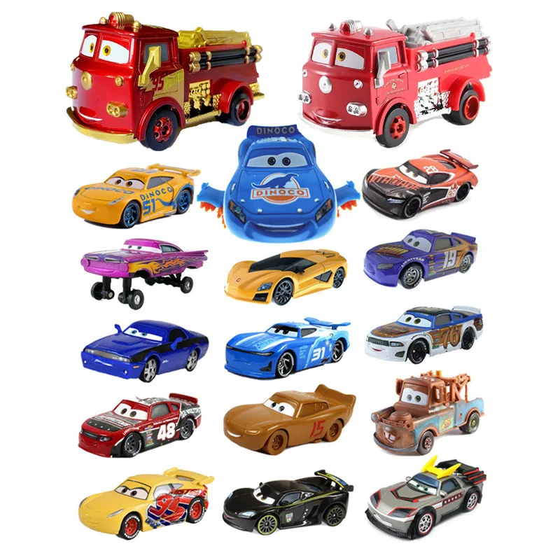 Disney Pixar Car 3 Fire Truck Little Red 1:55 Die Cast Metal Alloy Model Toy Car Children's Best Gift