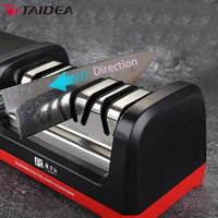 TAIDEA 4-Stage Electric Sharpener Diamond/Ceramic Wheels Scissors/Knives/Tools Overheating Protection