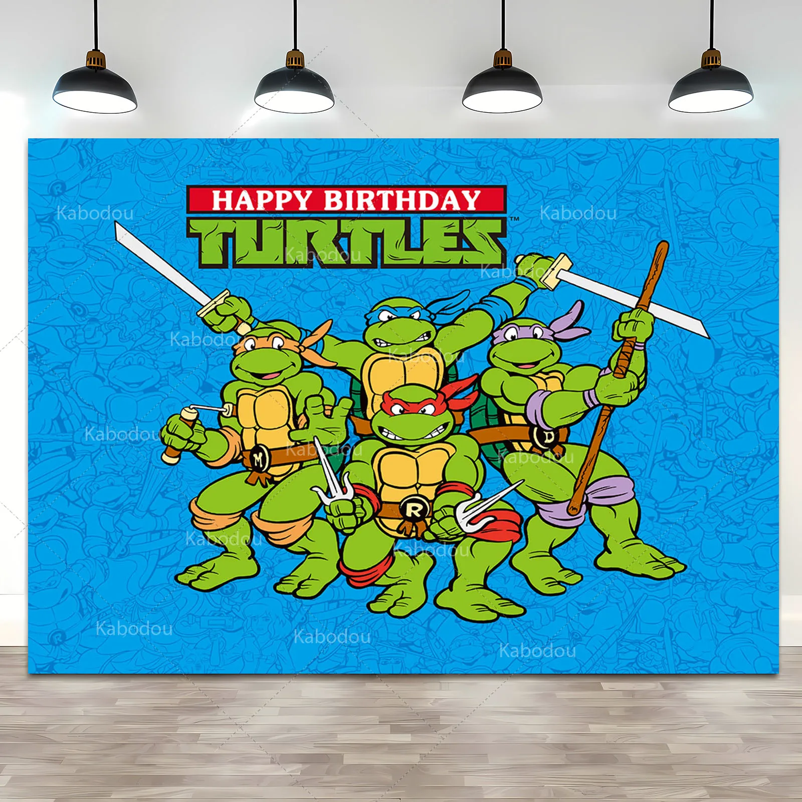Teenage Mutant Ninja Turtles Party Backdrop Children Boy Birthday  Photograph Background Decoration Tortoise Hero Photo Banner