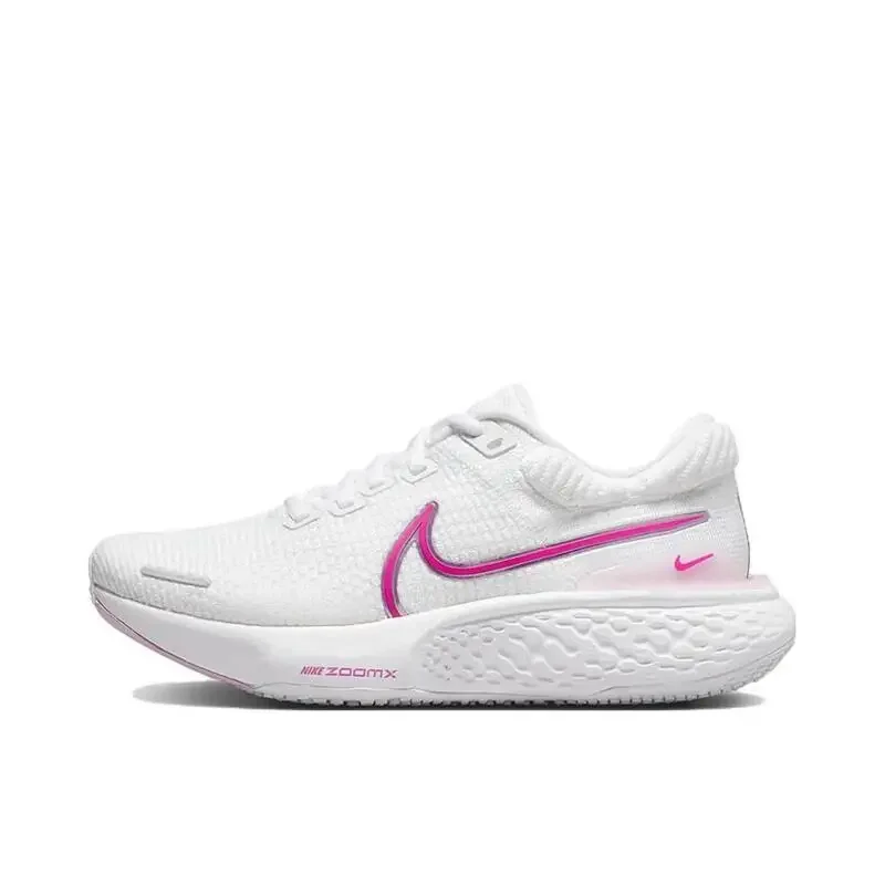 Nike ZoomX Invincible Run FlyKnit 2 Men's and Women's Anti-slip Wear and Shock Absorption Running Shoes Pink White Rose Red