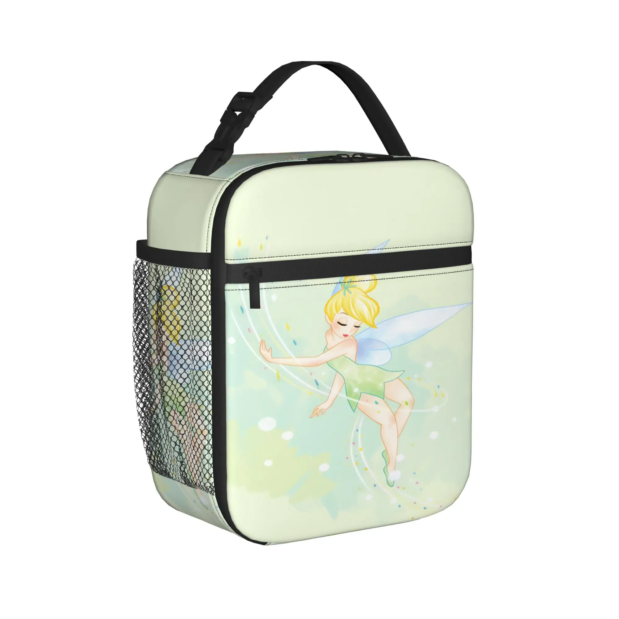 Tinker Anime Bells Lunch Bag  Portable Lunch Box Girls School Print Cooler Bag Casual Oxford Thermal Lunch Bags