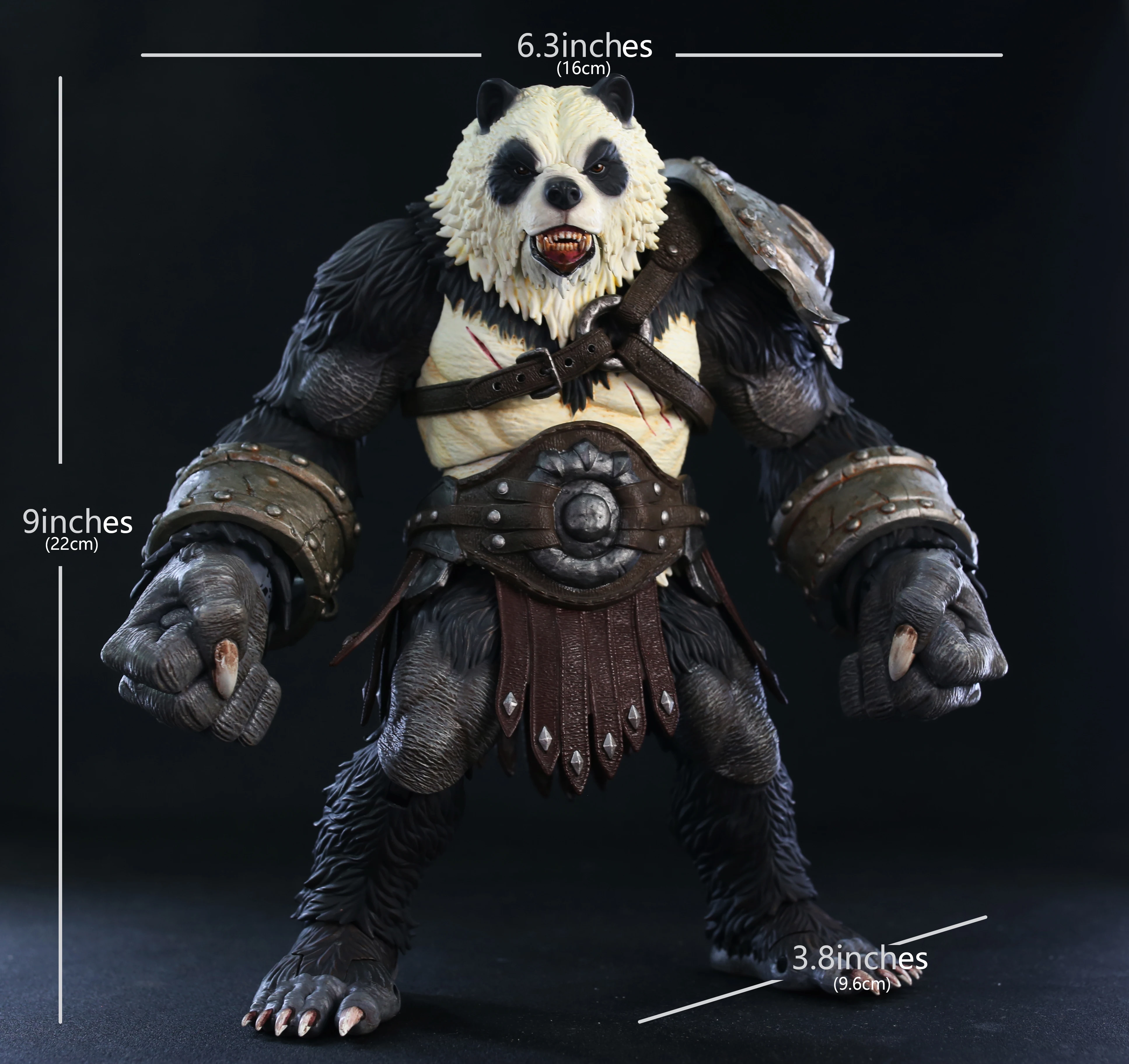 MemoryToys 1/10 World de aventurero Berserker Bear hombres modelo conjunto completo 22cm Druida Animal Panda gigante figuras de acción juguetes regalos para seguidores