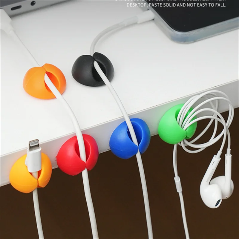 5/10/20/50Pcs USB Charging Cable Winder Organizer - Desk Tidy Cord Holder Protectors for Home Office Car Wire Management