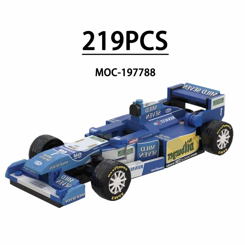 

MOC-197788 Building Block F1 Rally Car B195 Mini Racing Stitching Model 219PCS Children's Birthday Gift Christmas Toy Gift