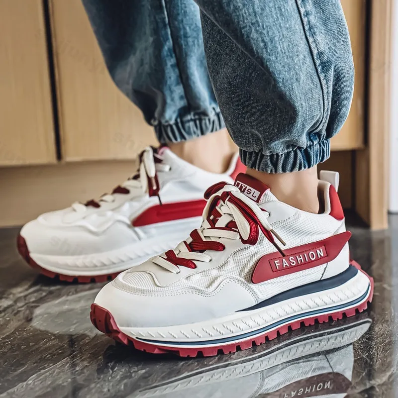 

Men's Casual Shoes 2025 Spring New Mesh Breathable Sports Shoes Fashion Trend Versatile Thick Soled Comfortable Chunky sneakers