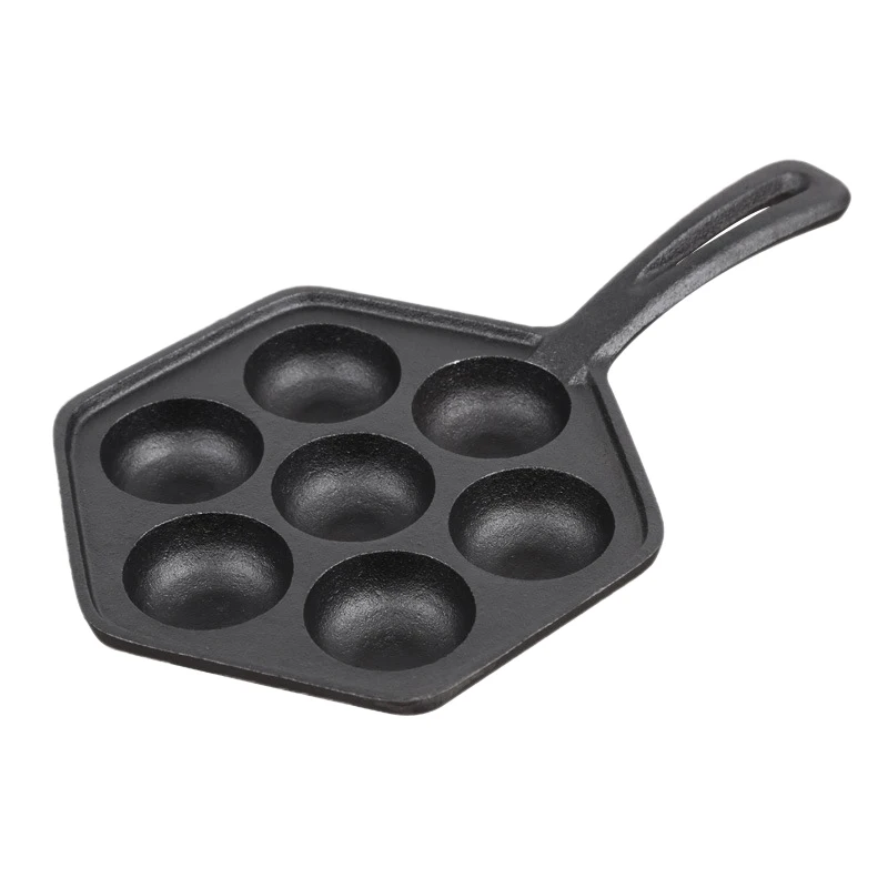 

Cast Iron Stuffed Nonstick Stuffedpancake Pan,Munk/Aebleskiver,House Cast Iron Griddle For Various Spherical Food